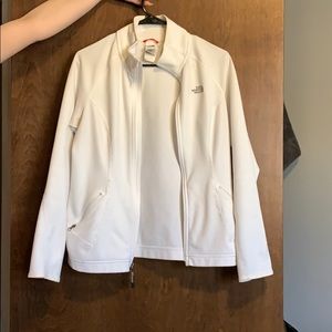 North Face White Zip Up